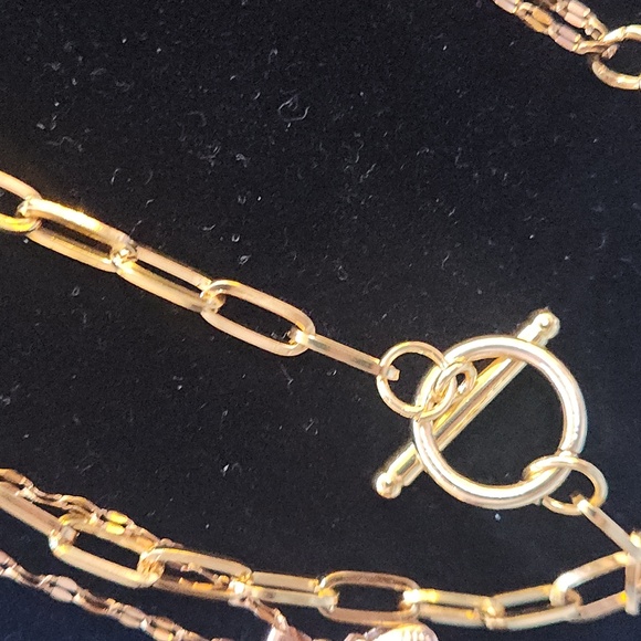 Nono Jewelry - Elegant link chain geometric Ot clasp shape. 18k gold plated